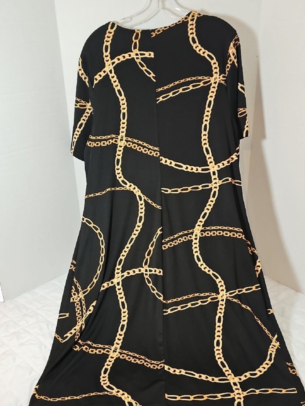 jcpenney Black Dress with Gold Chain Print - Picture 3 of 5